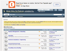 Tablet Screenshot of forums.mikeholt.com